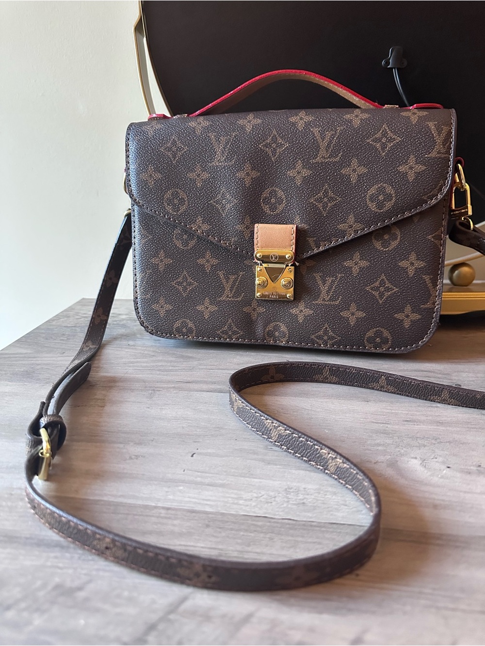 Designer Inspired Brown Monogram Crossbody